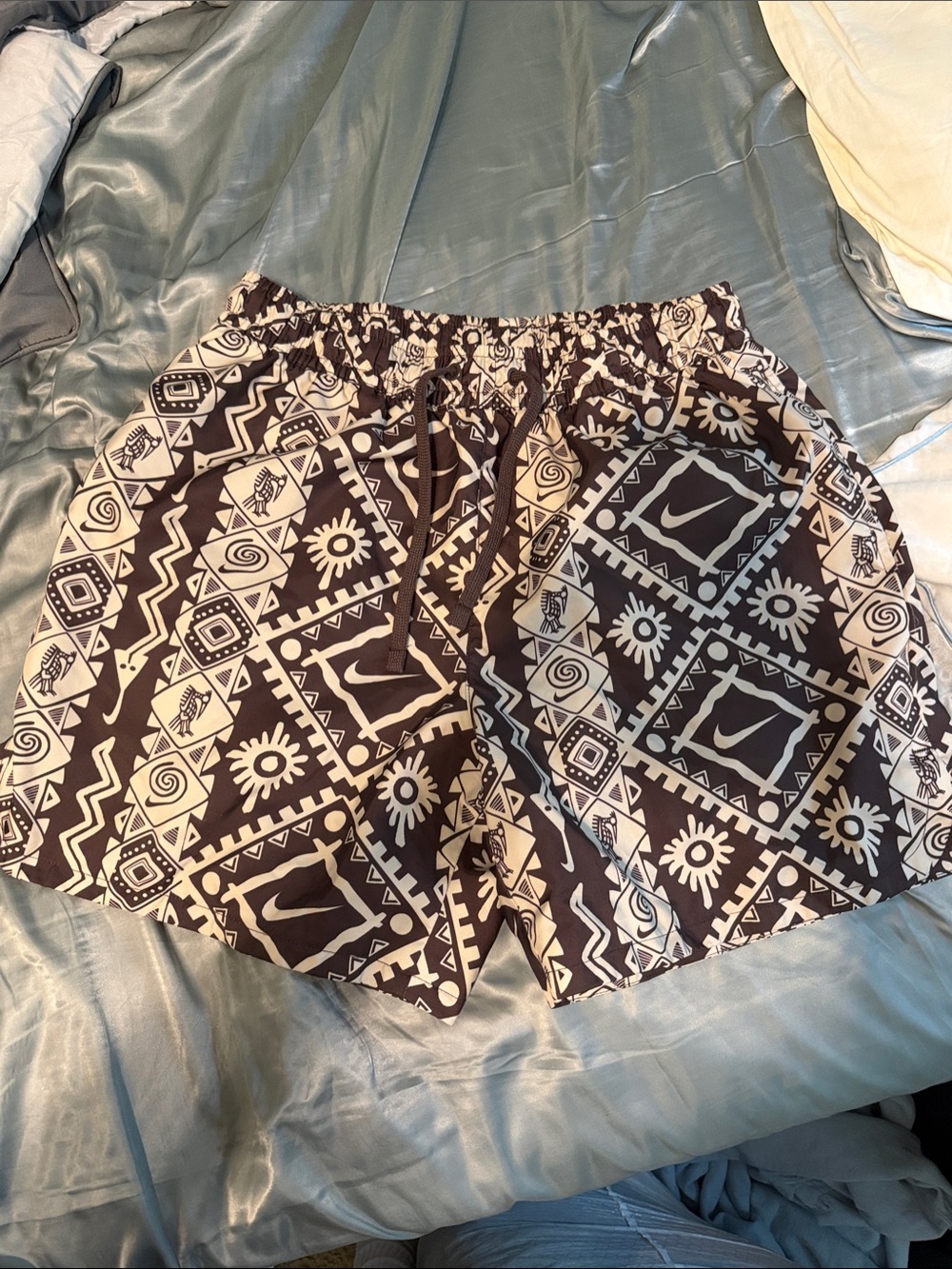 Nike Women’s Geometric Print Shorts — Black & Cream